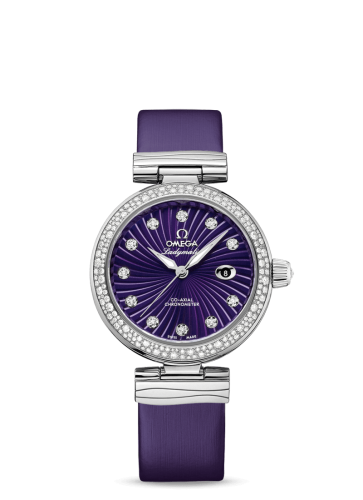 Omega LadyMatic Co-Axial 34 Stainless Steel / Diamond / Purple